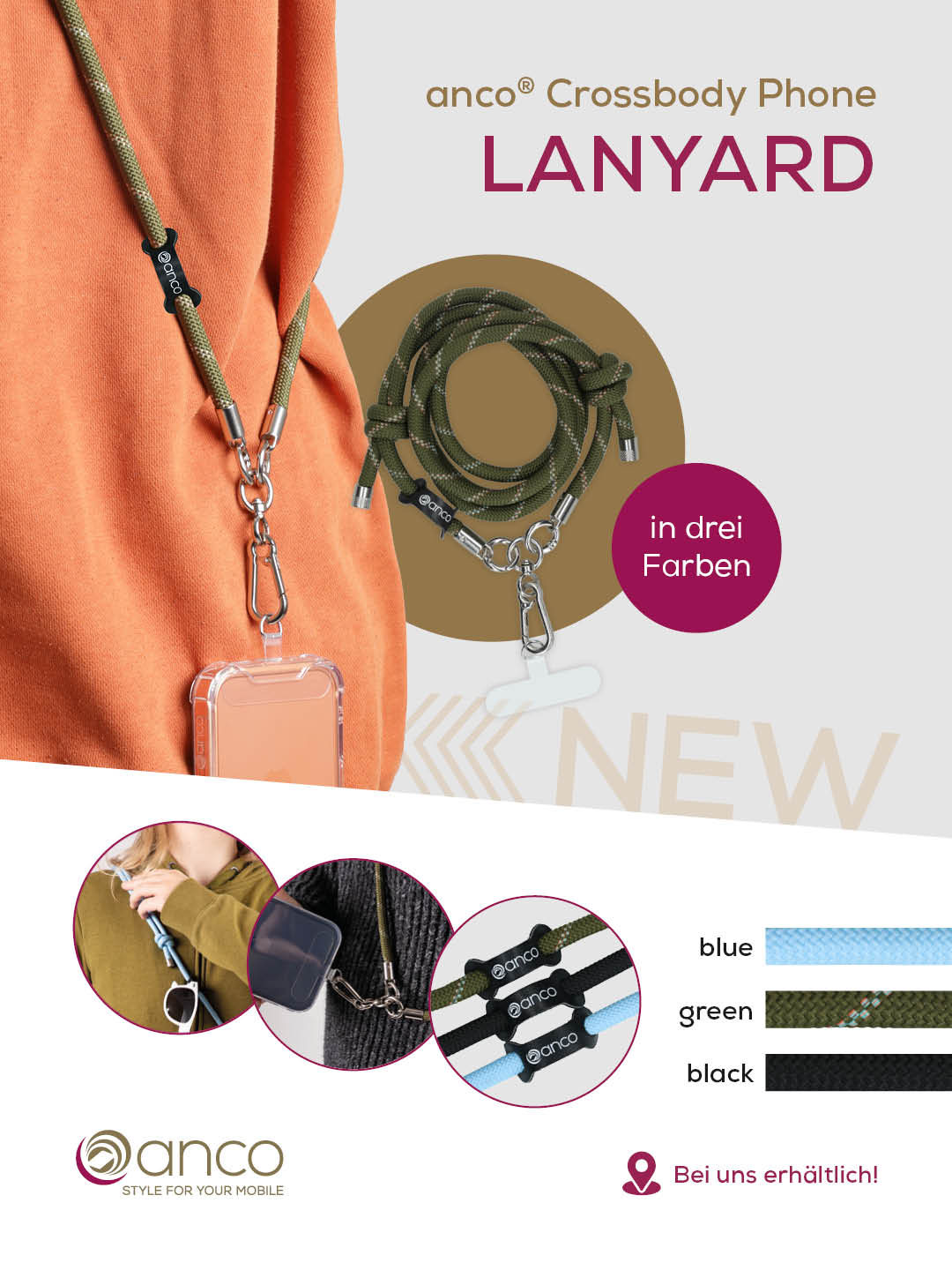 anco Crossbody Phone Lanyards